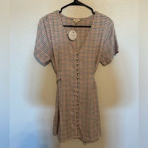 En Crème plaid dress